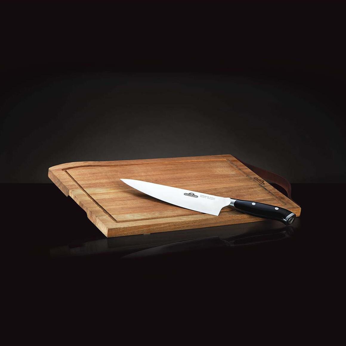 Napoleon 70066 Premium Cutting Board and Knife Set - Angled View - White Background thumbnail