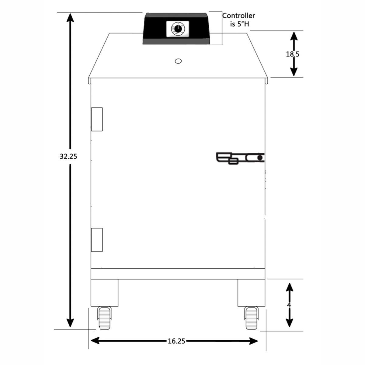 Cookshack SM009-2 Smokette Original Electric Smoker - Measurements thumbnail