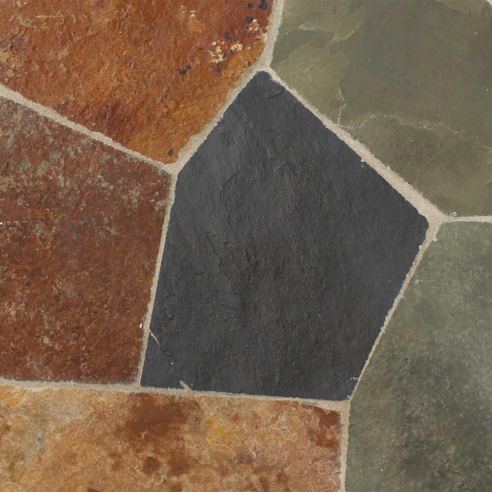 Ultimate Patio 12-Inch Mosaic Slate Tile Side Table - Tile Detail thumbnail