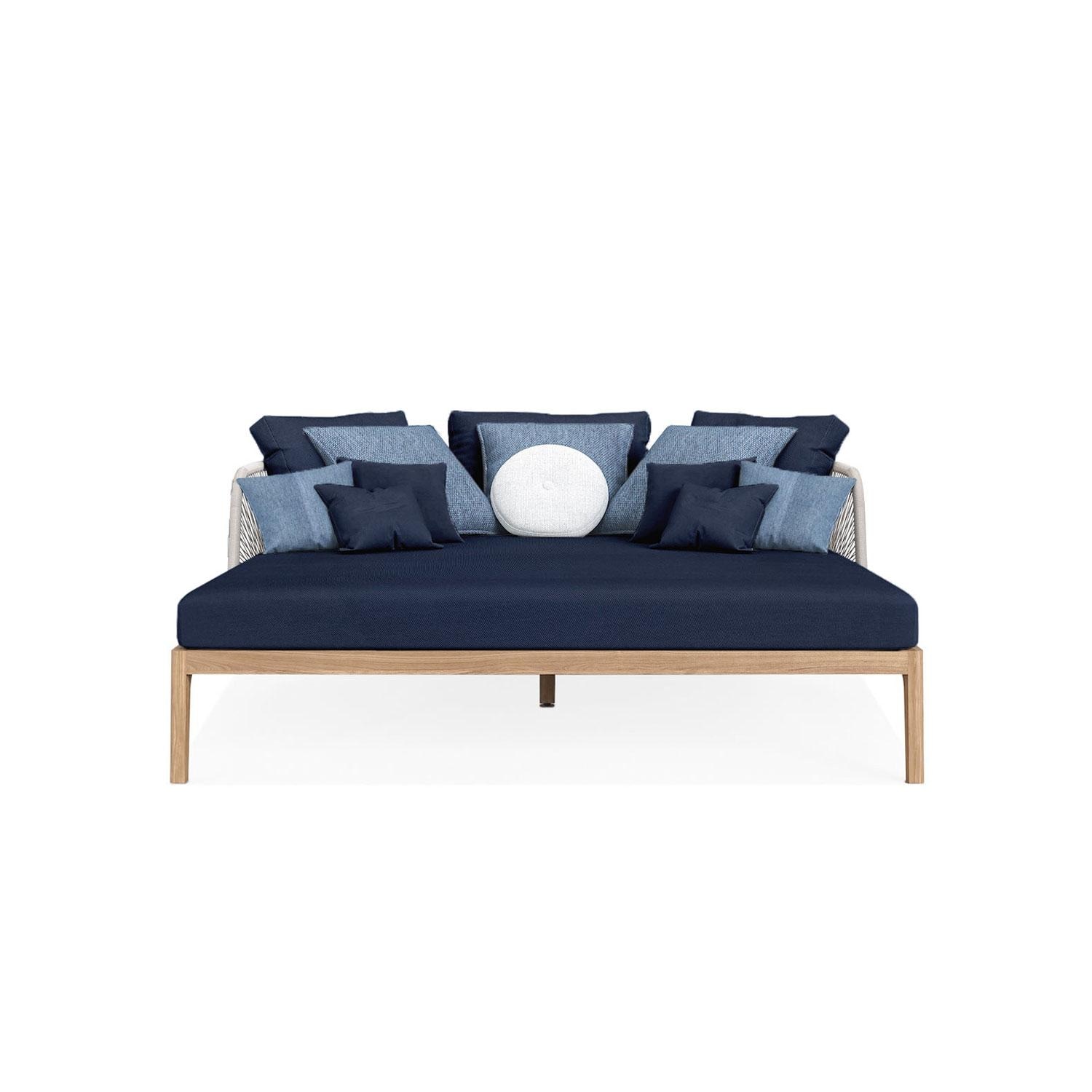 Willowlake Teak Daybed in Indigo by Lakeview Outdoor Designs