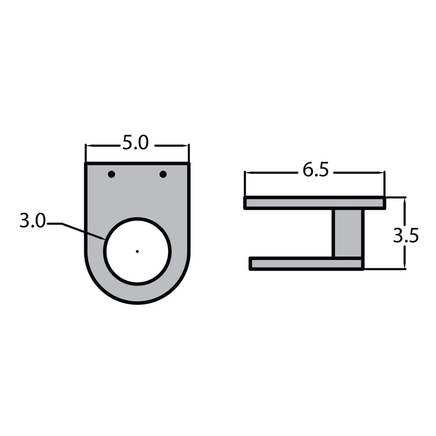 Lakeview Easy-add Cup Holder - Rustic Red - Line Drawing thumbnail