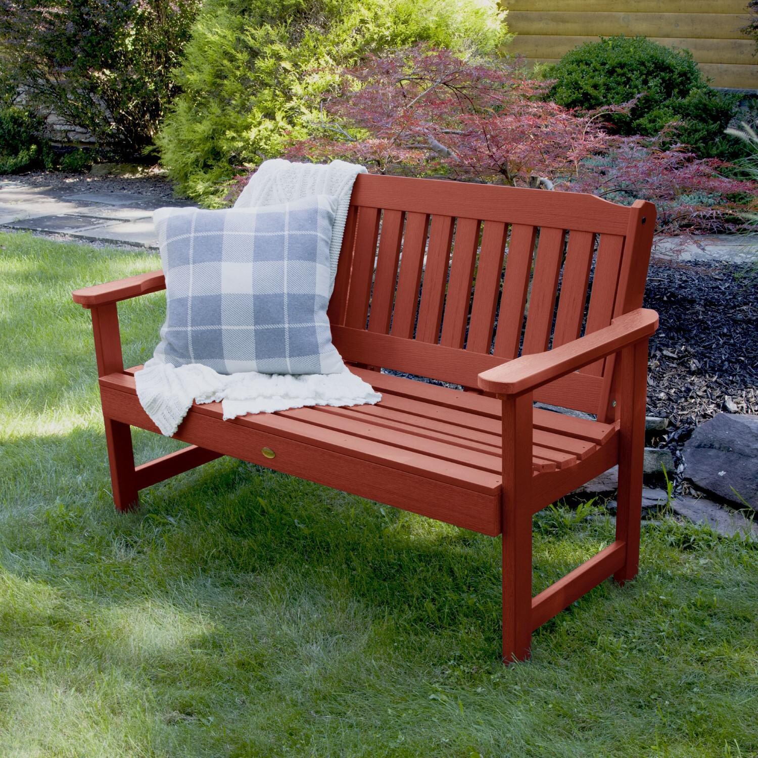 Lakeview 4-Foot Hart Lane Garden Bench - Rustic Red thumbnail