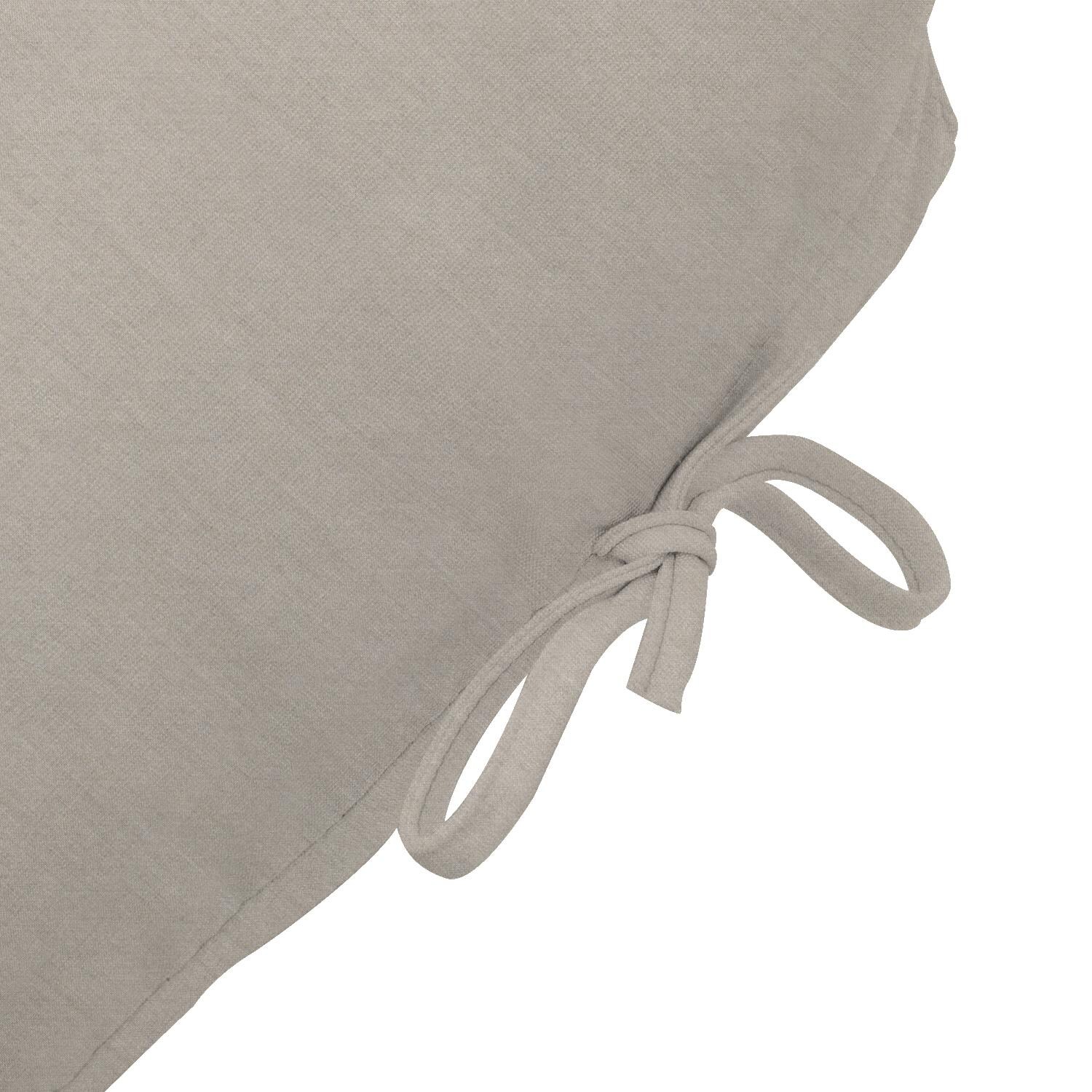 Sunbrella Cast Ash Long Outdoor Replacement Chaise Lounge Cushion By UltimatePatio.com - Tie Detail thumbnail