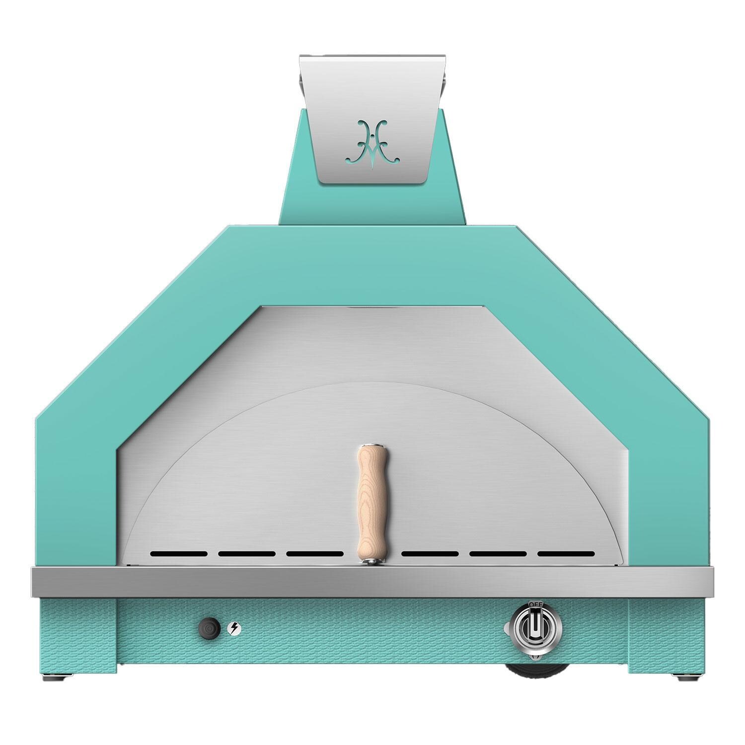 Hestan Campania 33 Inch Countertop Stainless Steel Natural Gas Pizza Oven w/ Light Kit - Bora Bora