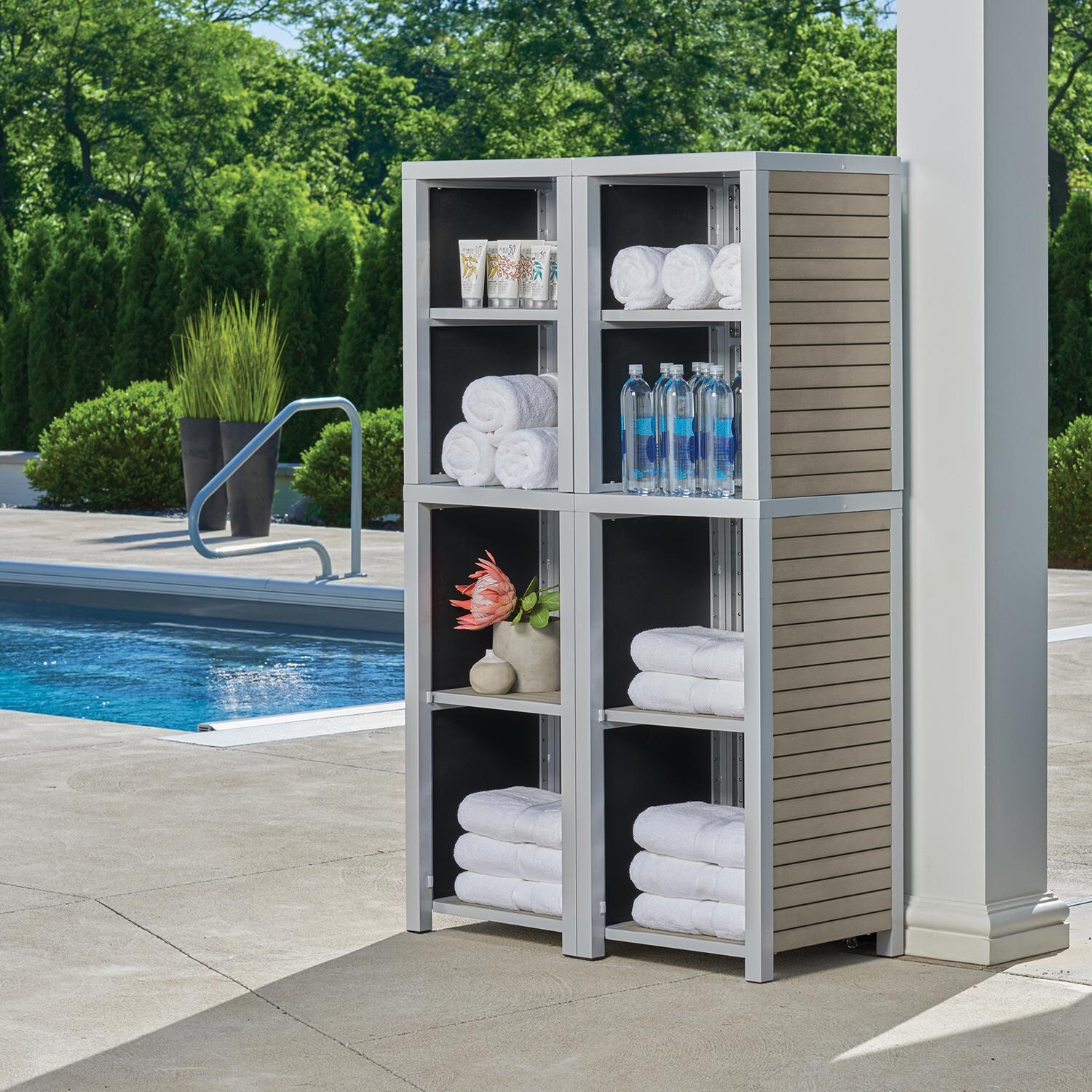 Oxford Garden Travira Vintage Tekwood Shelf - 4 Shelves thumbnail