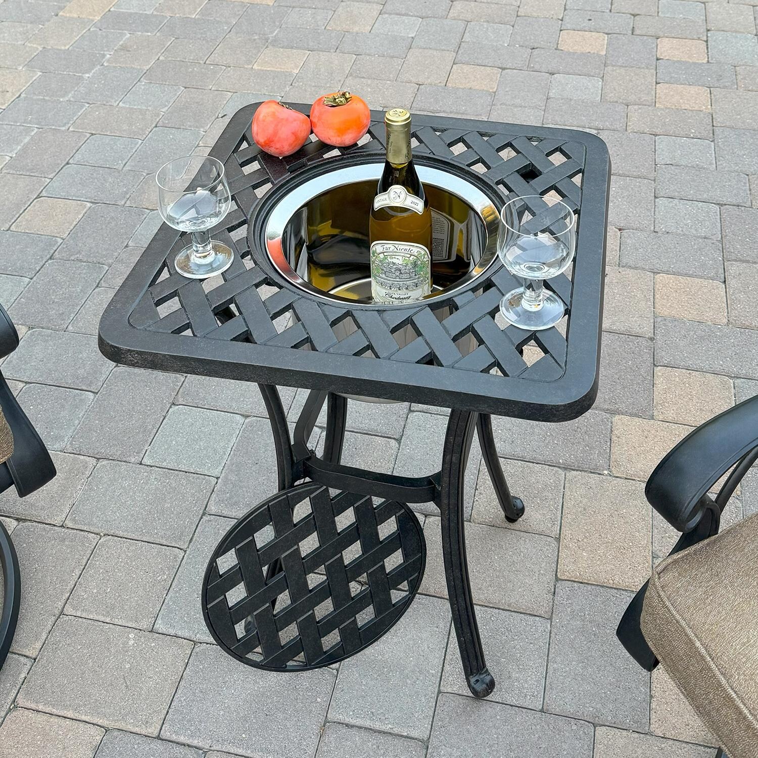 Darlee Nassau 3 Pc Conversation Set w/ Rocker and Ice Bucket - Table - Lifestyle thumbnail