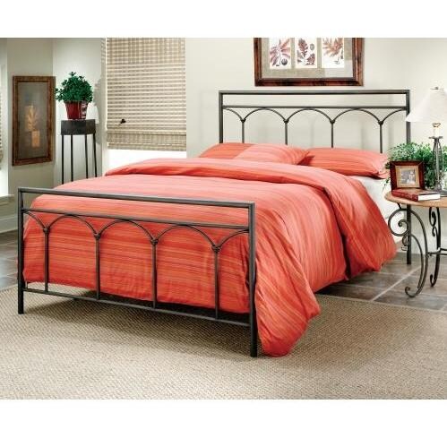 Hillsdale McKenzie Brown Steel Metal Bed Set With Frame - Queen