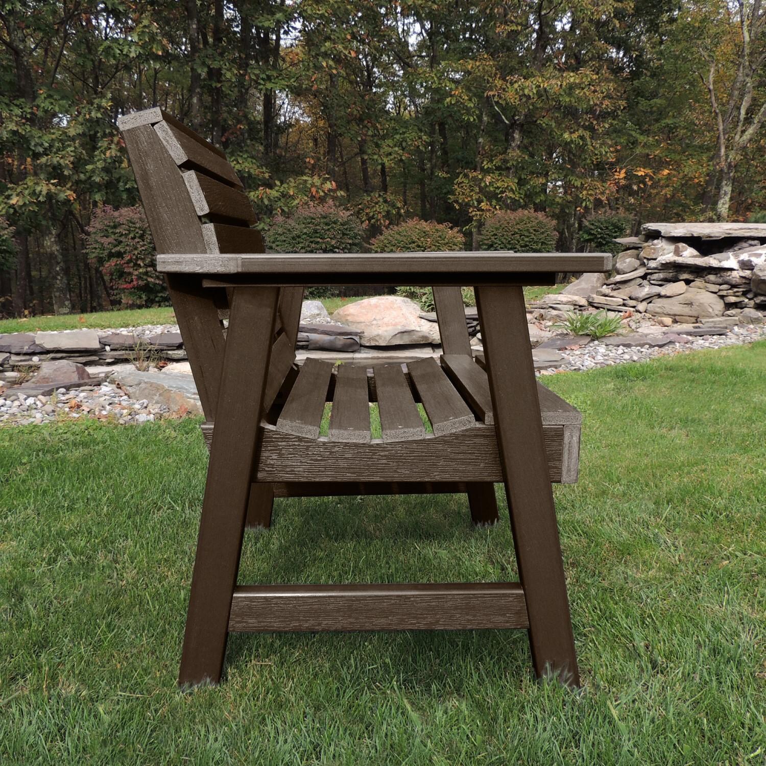 Lakeview Elm Pointe Garden Chair - Weathered Acorn - Side View thumbnail