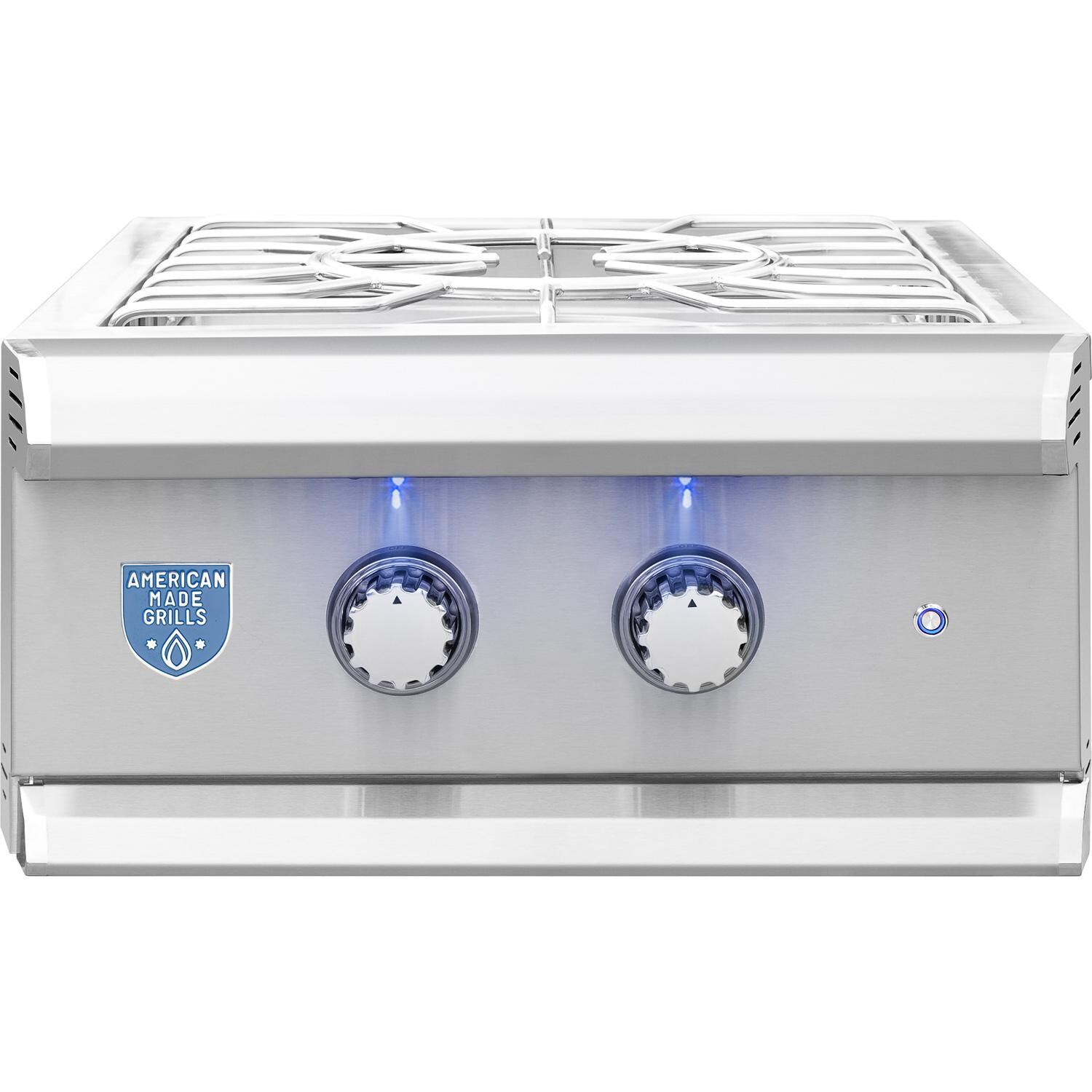 American Made Grills Muscle Power Burner MUSPB2-NG - Natural Gas - Front Lid Off - White Background thumbnail