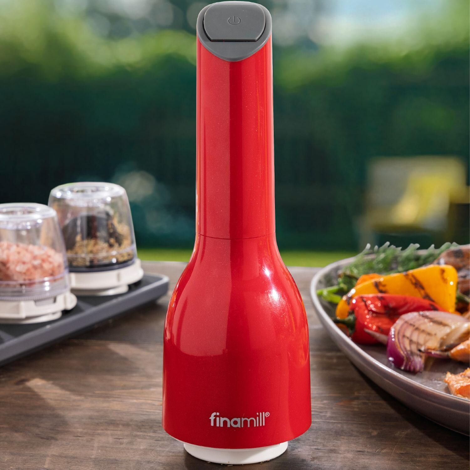 FinaMill GP803437-111SAN Classic Battery-Operated Spice Grinder in Sangria w/ 1 Everyday Pod & 1 Peppercorn Pod - Grinder - Lifestyle thumbnail