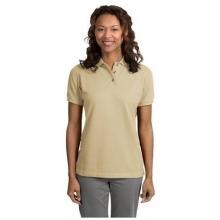 Port Authority Ladies Pique Knit Polo Shirt XL - Stone image