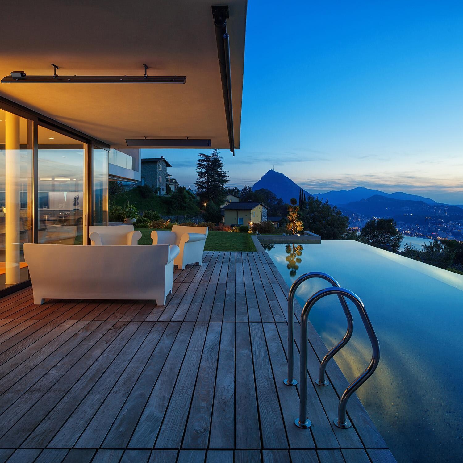 Big Ass Fans BAFDS32240B Vesper 70 Inch 3000W Single Element 240V Electric Infrared Patio Heater -Black - Lifestyle thumbnail