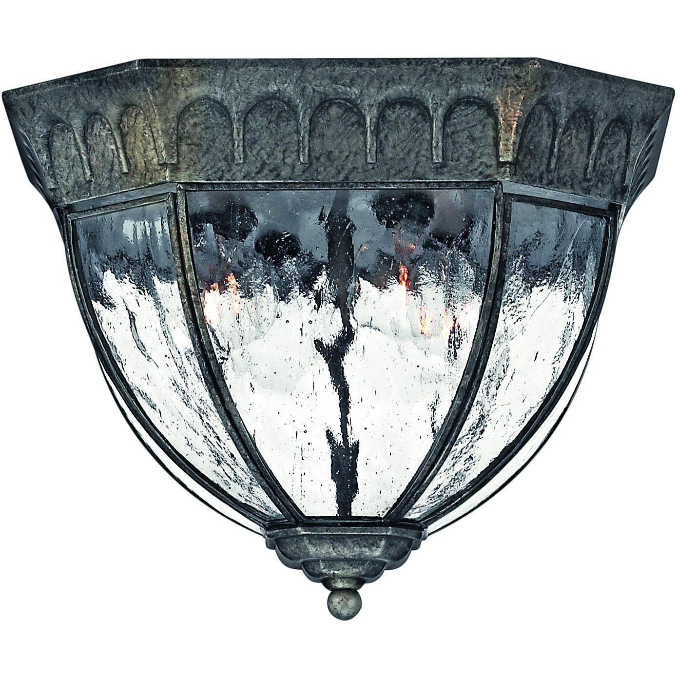 Hinkley Lighting Regal 1713BG 40W Four Light Outdoor Ceiling Light - Black Granite thumbnail