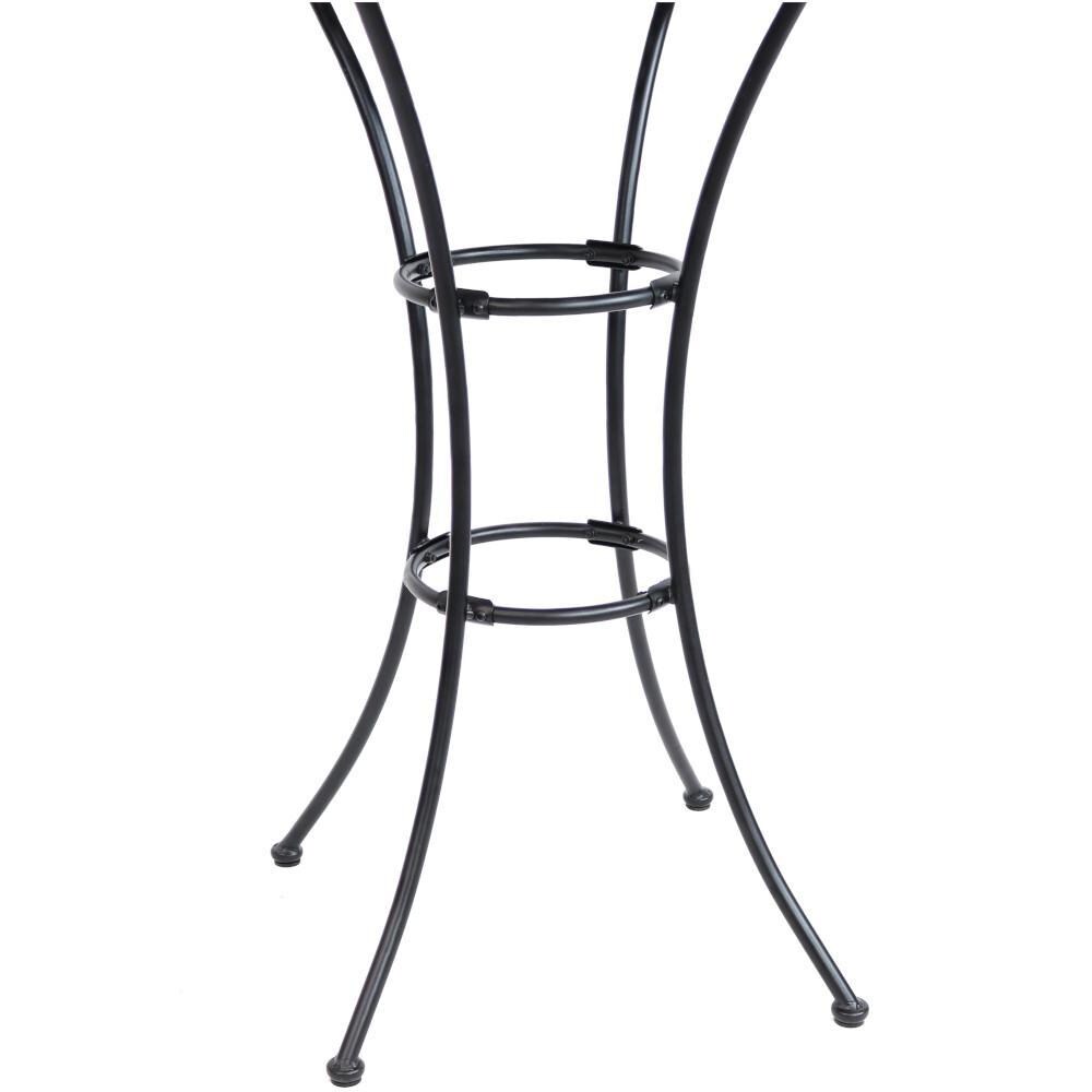 Ultimate Patio Elegant Round Black Wrought Iron Bar Table - Table Base thumbnail