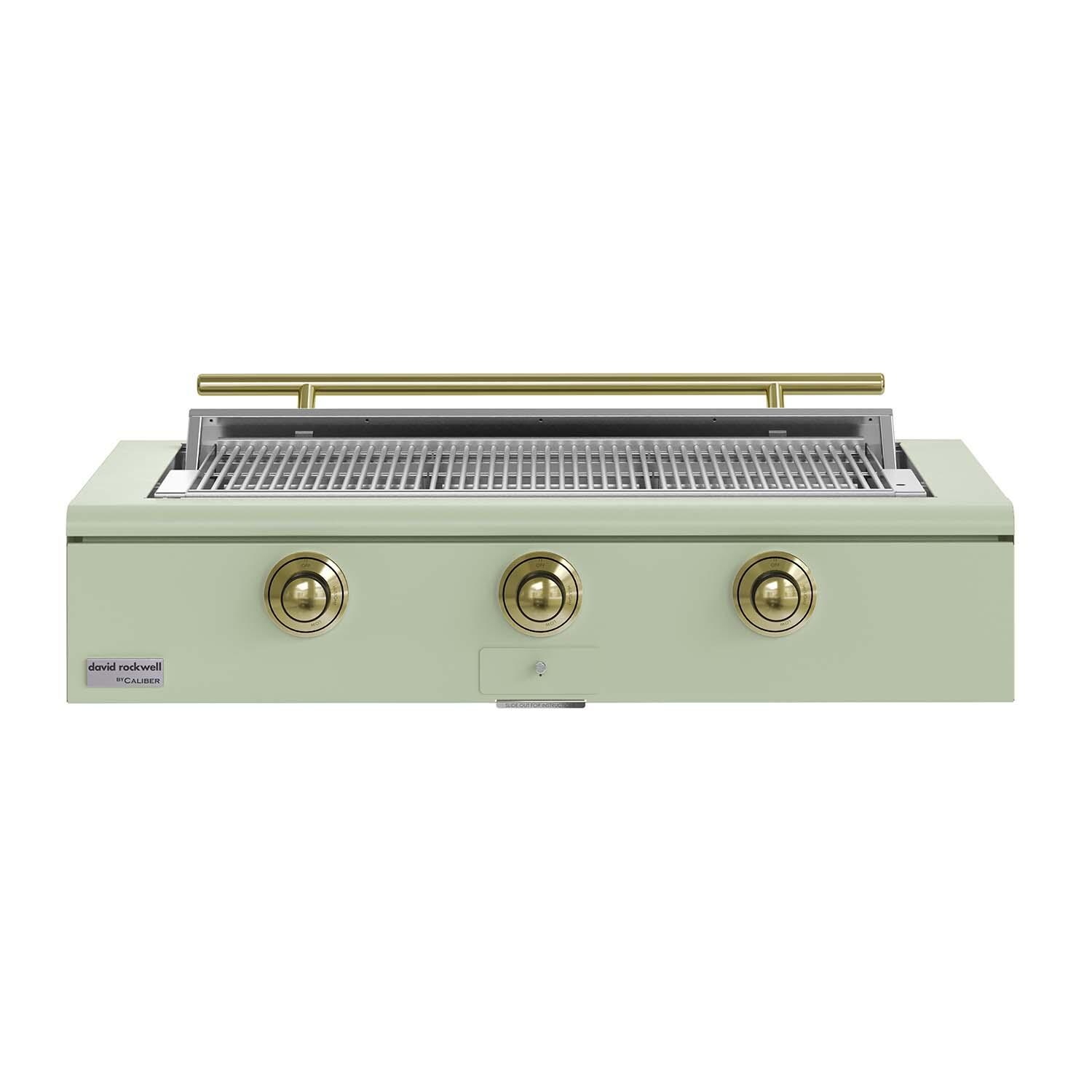 Caliber 48-in Natural Gas Built-In Rockwell Grill - Sage w/ Brass Hardware - CRG-48BN00-A-129-H01