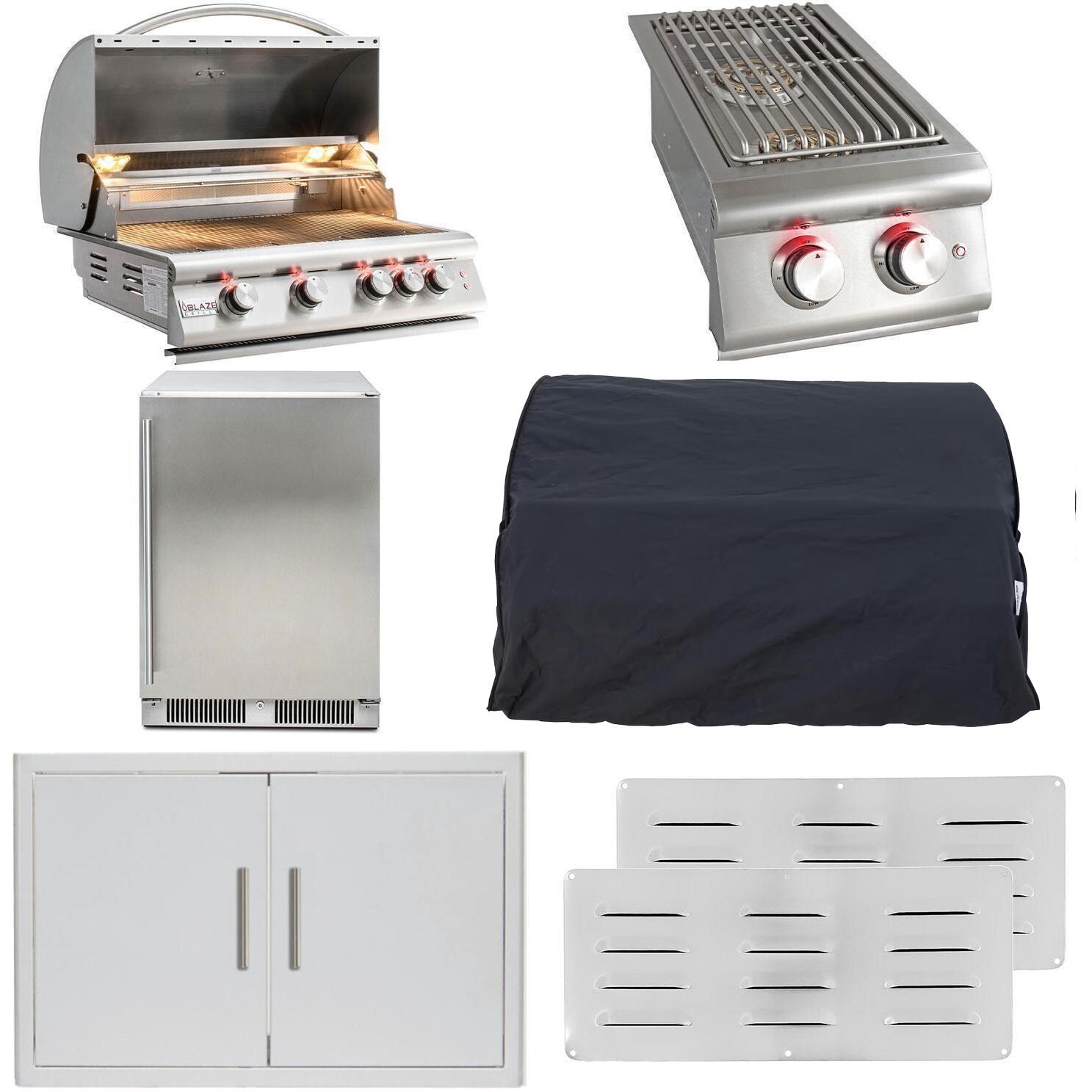 Blaze BLZ-4LTE2-NG Premium LTE 7-Piece 32-Inch Natural Gas Outdoor Kitchen Package - White Background thumbnail