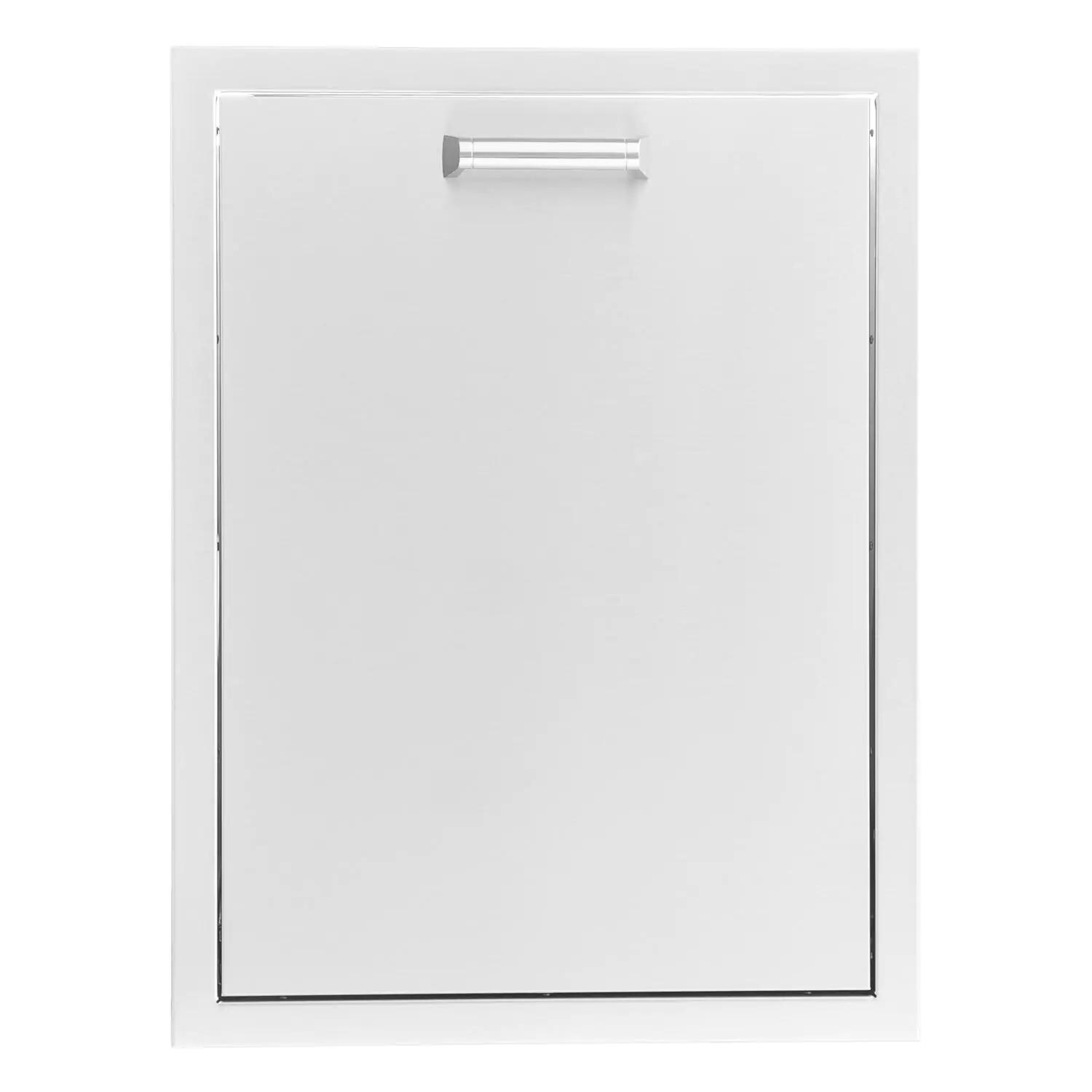 BBQGuys Signature 20-Inch Stainless Steel Roll-Out Double Trash & Recycling Bin - Contempo image