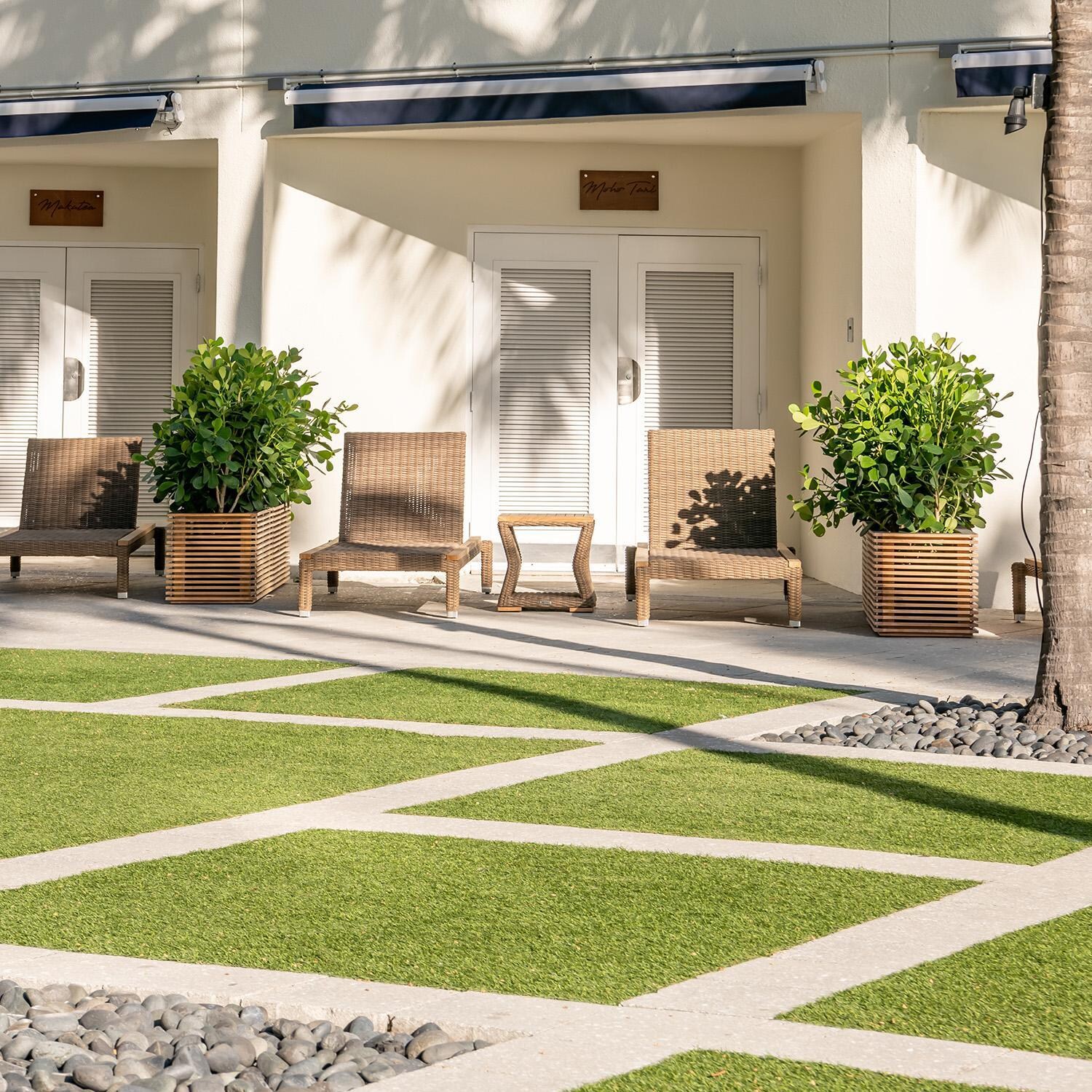 Teak + Table Havana Chaise Lounge in Stacking - Patio - Lifestyle thumbnail