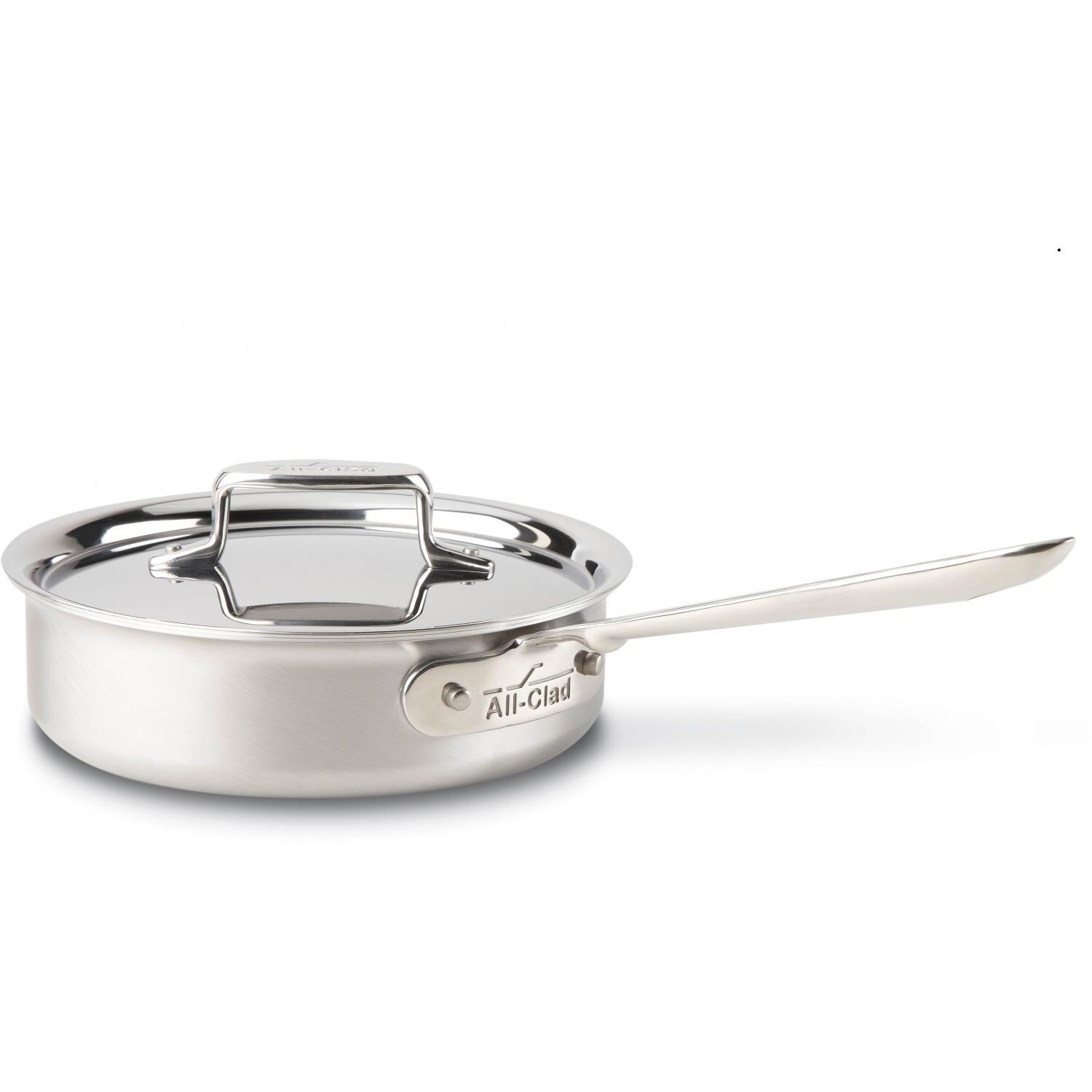 AllClad D5 Stainless 2Quart Saute Pan With Lid BBQGuys