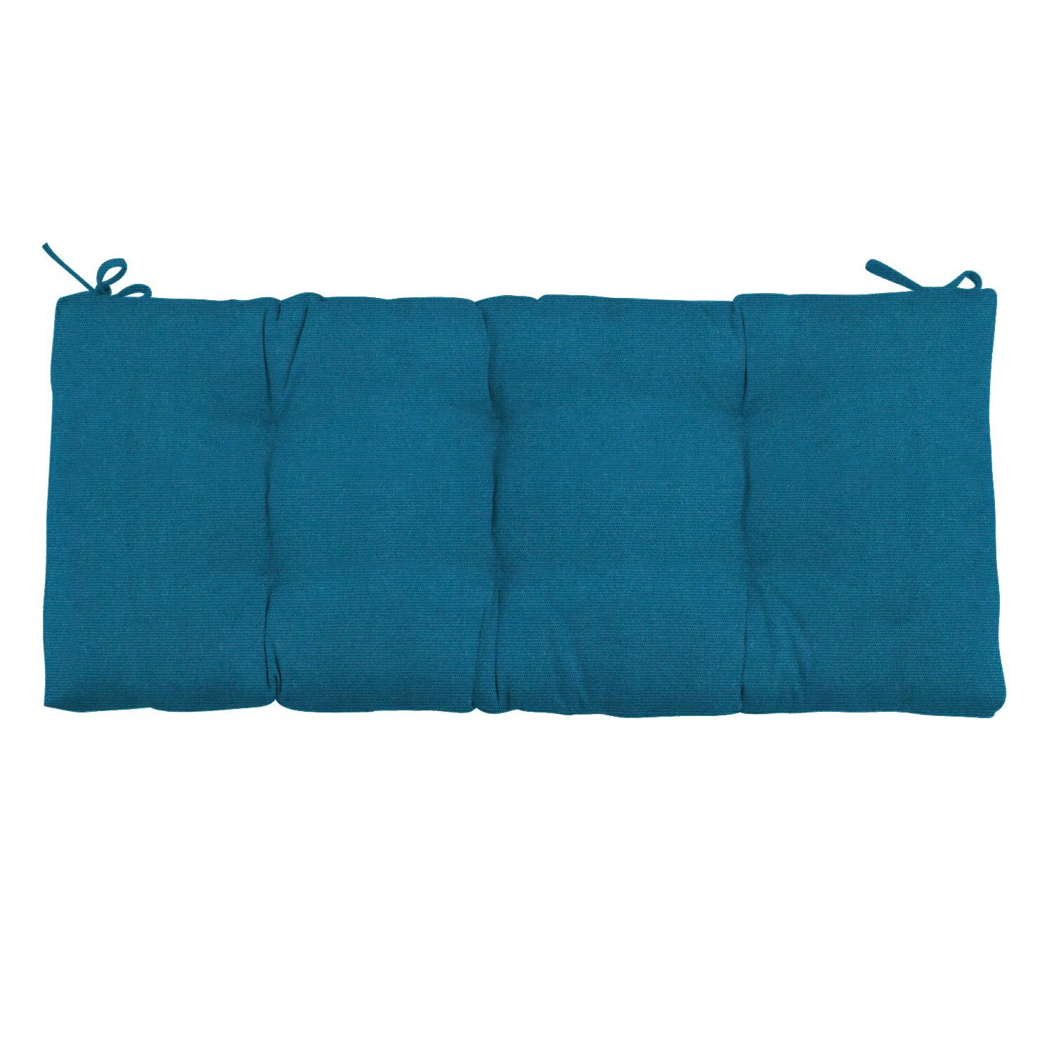 Sunbrella Spectrum Peacock Large Outdoor Replacement Bench Cushion By UltimatePatio.com - Top View thumbnail