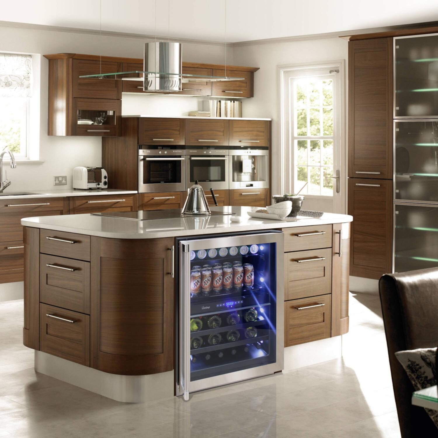 Vinotemp VT-Outdoor24GD 24-Inch Outdoor Rated Dual Zone Beverage Cooler - Lifestyle thumbnail