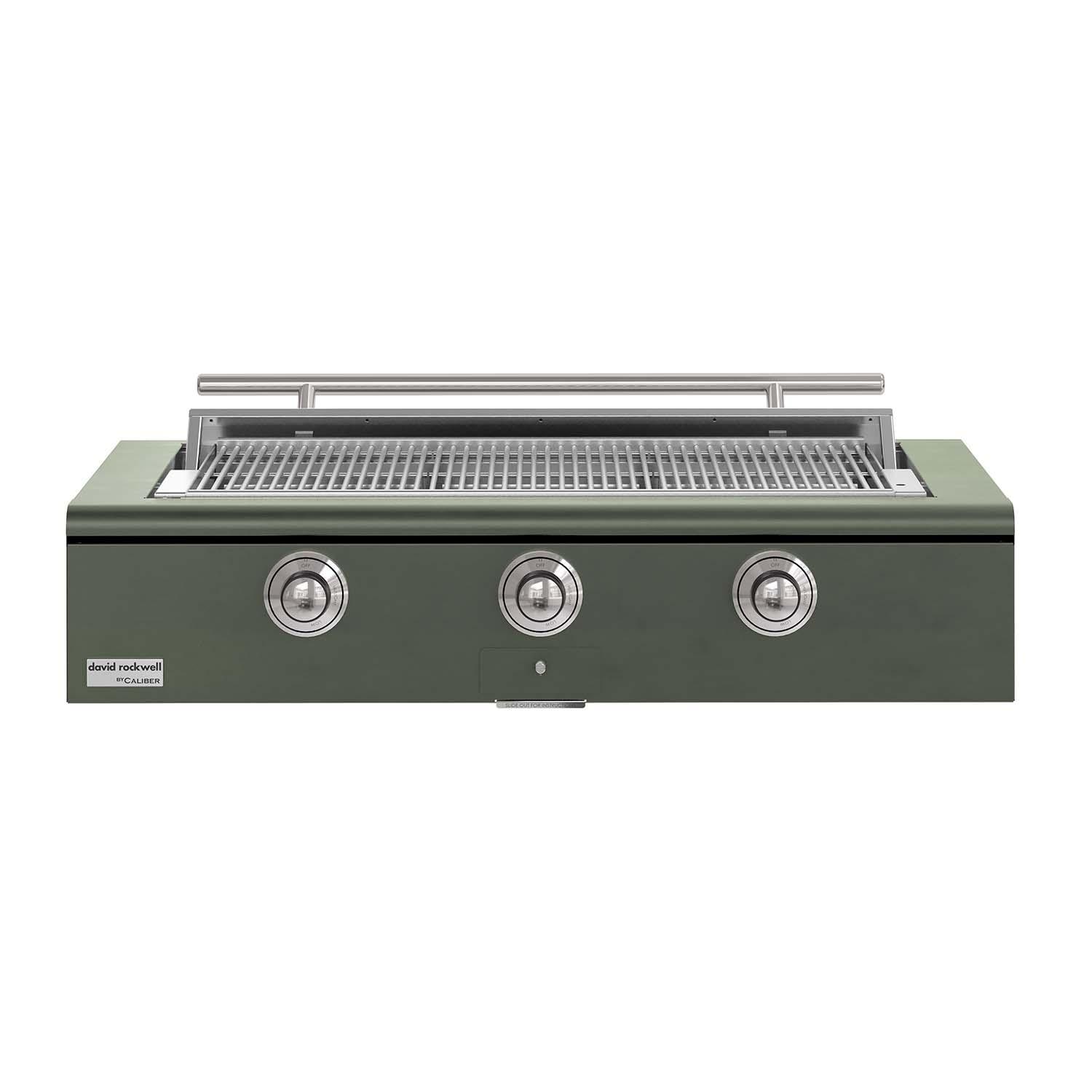 Caliber 48-in Propane Built-In Rockwell Grill - Olive w/ Chrome Hardware - CRG-48BL00-A-238-H02
