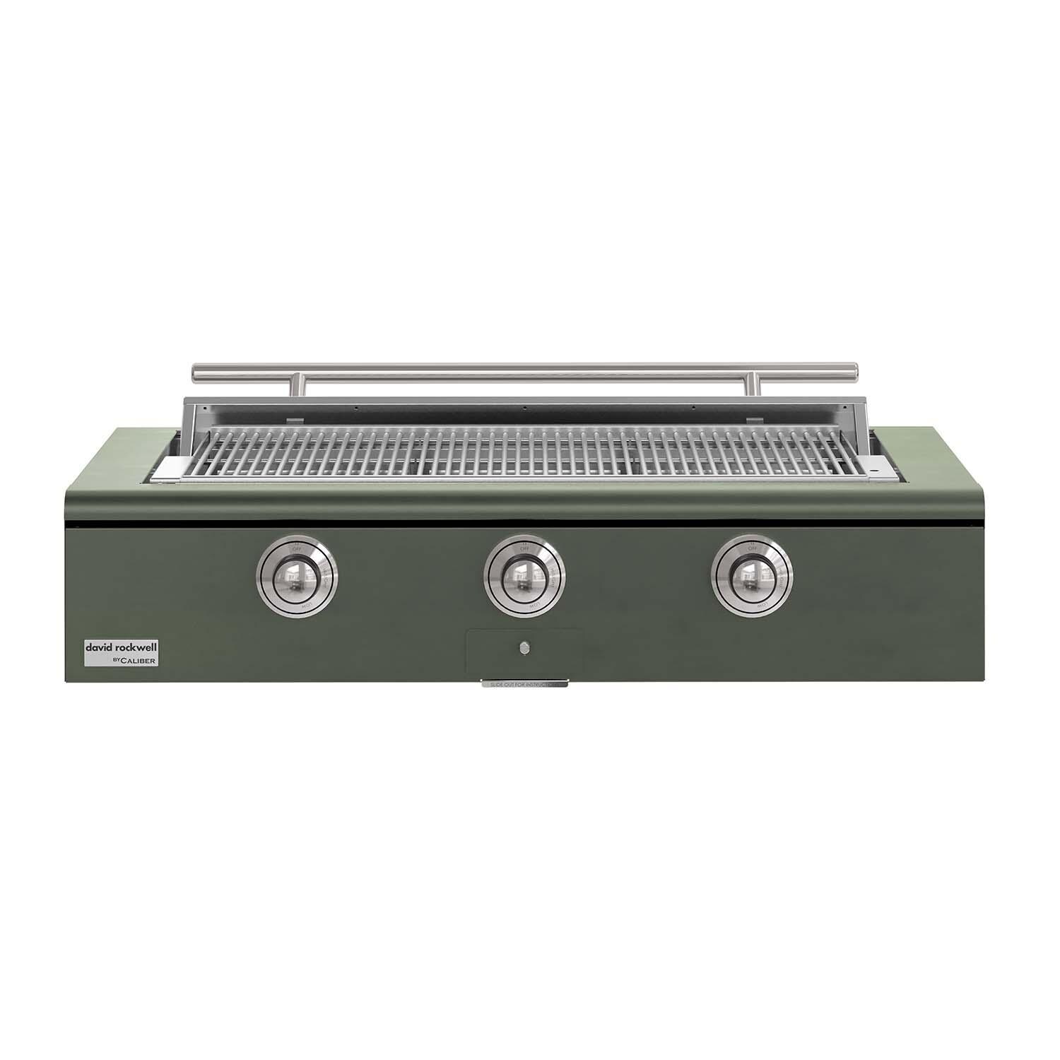 Caliber 48-in Propane Built-In Rockwell Grill - Olive w/ Chrome Hardware - CRG-48BL00-A-238-H02