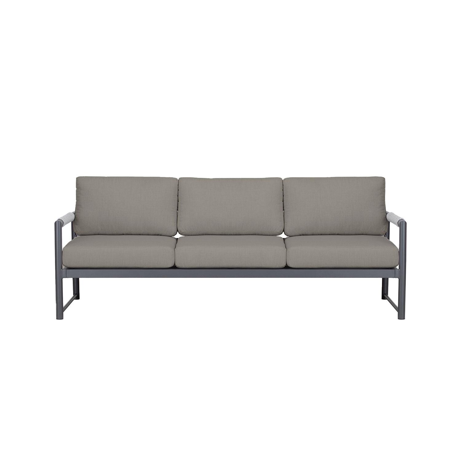 Lakeview AVEBAY-SL-PG-SET143-CC Avenue Bay Slate/Pebble Gray 3 Pc Sofa Loveseat Set - Canvas Charcoal - Sofa - White Background thumbnail