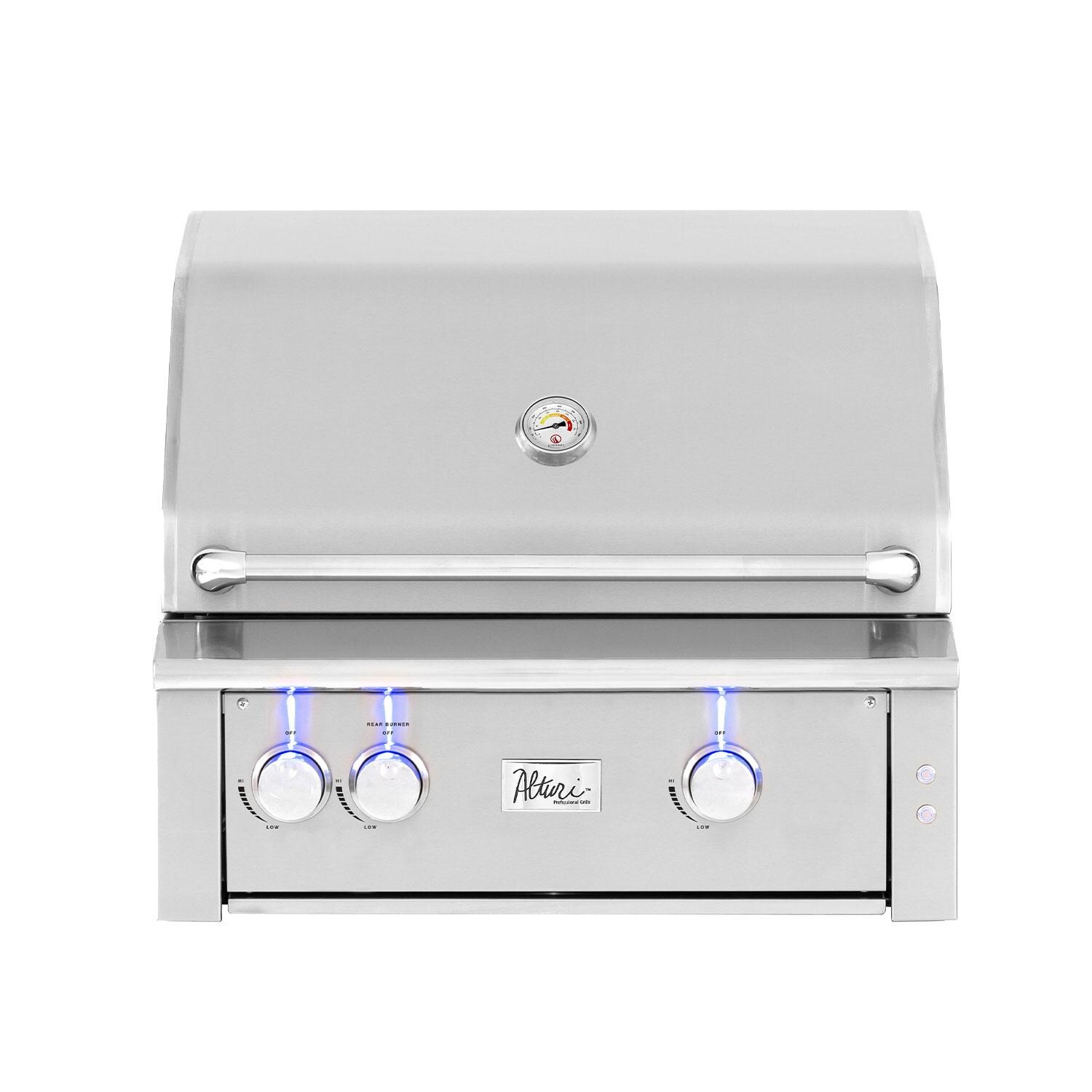 Alturi 30-in 2 Burner Built-In Propane Gas Grill w/ Stainless Steel Burners & Rotisserie - ALT30T-LP
