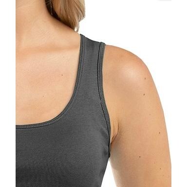 District Threads Ladies Perfect Fit 1x1 Tank 4XL - Charcoal