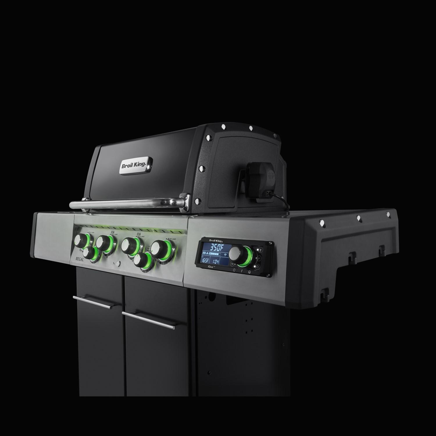 Broil King 687244 Regal Q 490 Pro IR Propane Grill - Glamour Green Knobs - Detail thumbnail