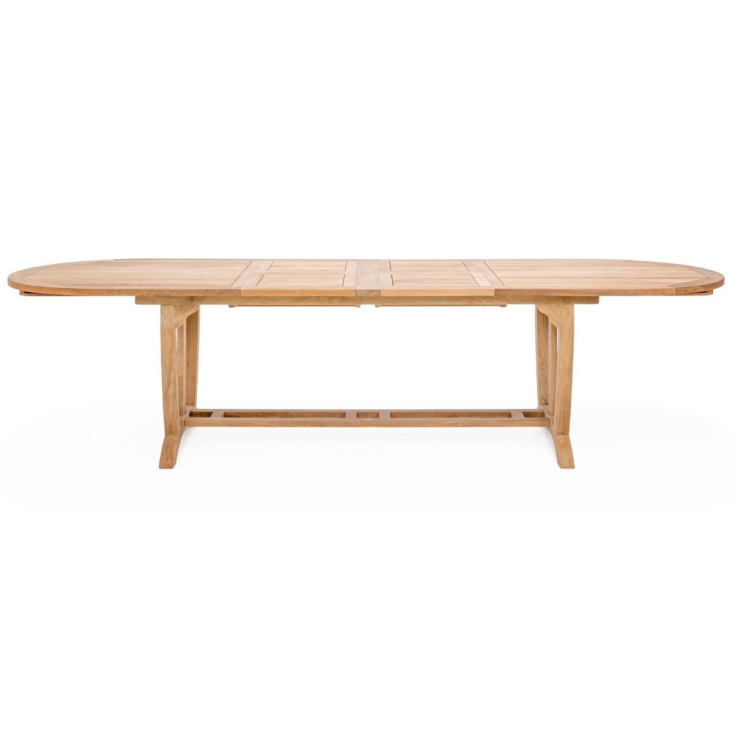 Teak + Table Havana/Cayman Double 7 Piece - Fully Extended Table - White Background thumbnail