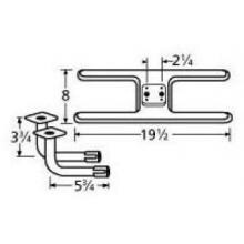 Stainless Steel H Twin, Centered, 2.25 Inch Offset Burner 11002-74302 image