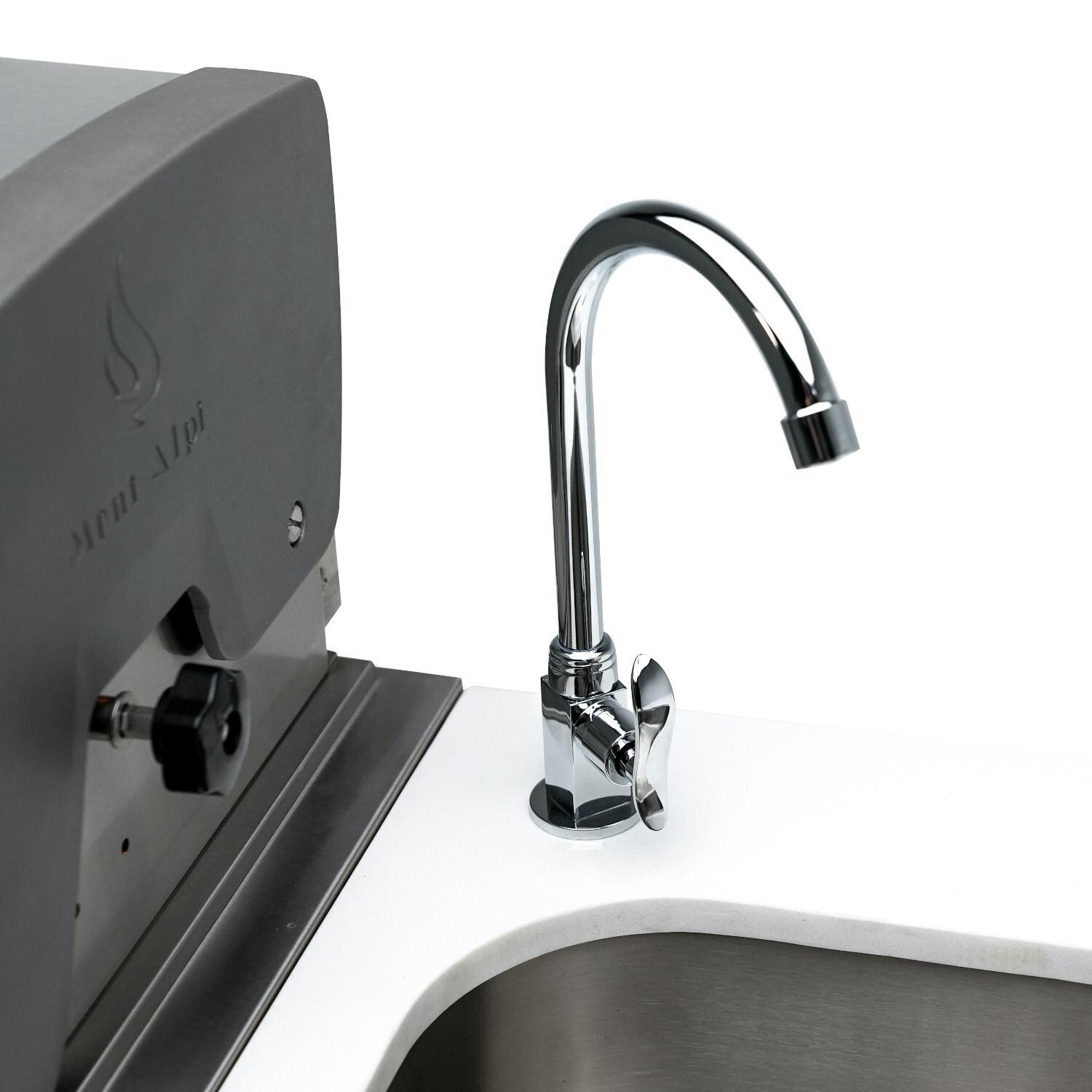 Mont Alpi MAi805-DBEV Deluxe Natural Gas Island Grill W/ Beverage Center - Faucet - Detail thumbnail