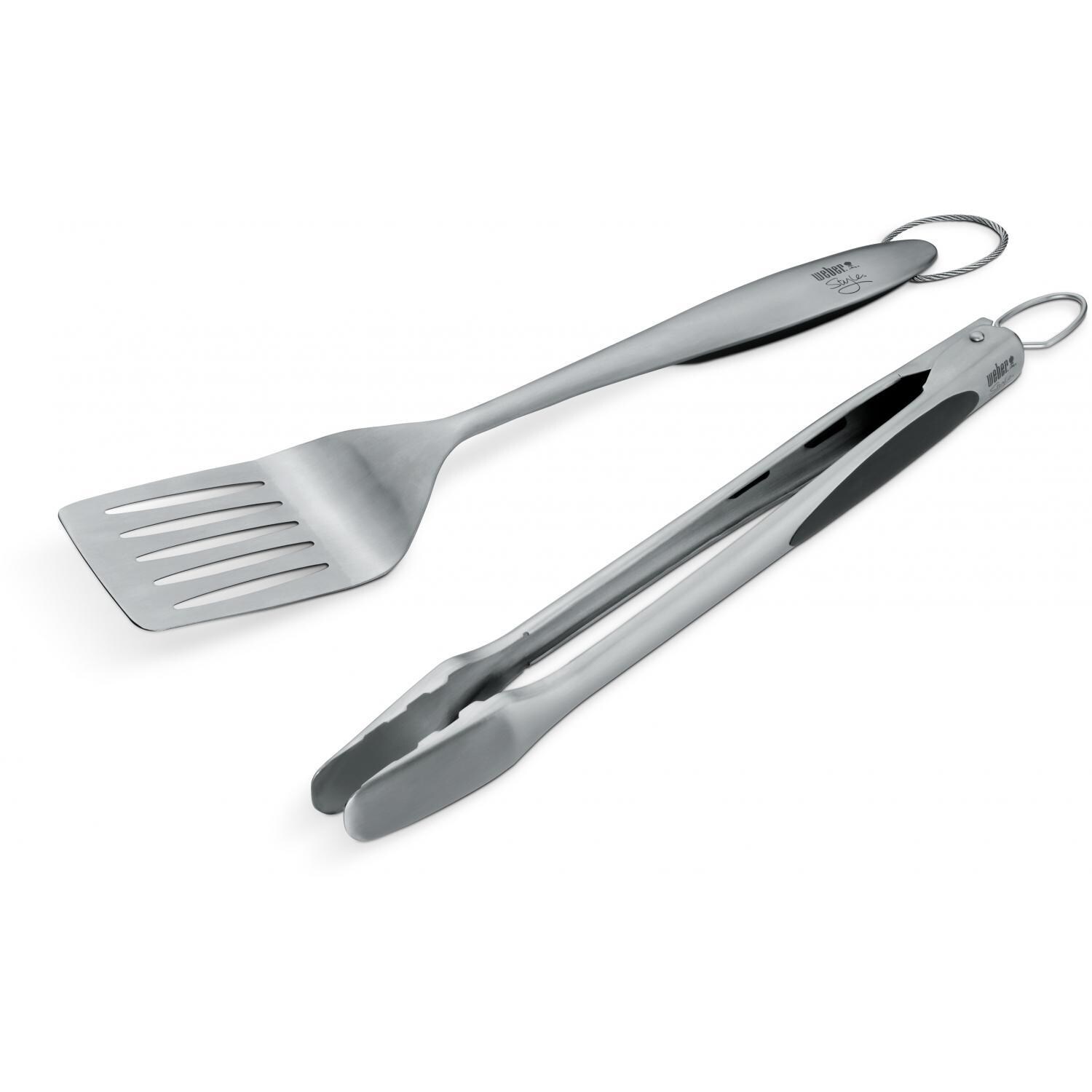 Weber 6707 Deluxe Stainless Steel BBQ Tool Set - 2-Pieces