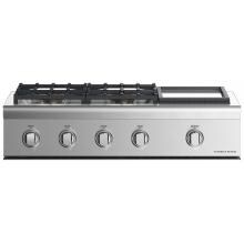 Fisher Paykel Professional (Formerly DCS) 36-Inch 4-Burner Natural Gas Cooktop With Griddle - CPV2-364GDN N image