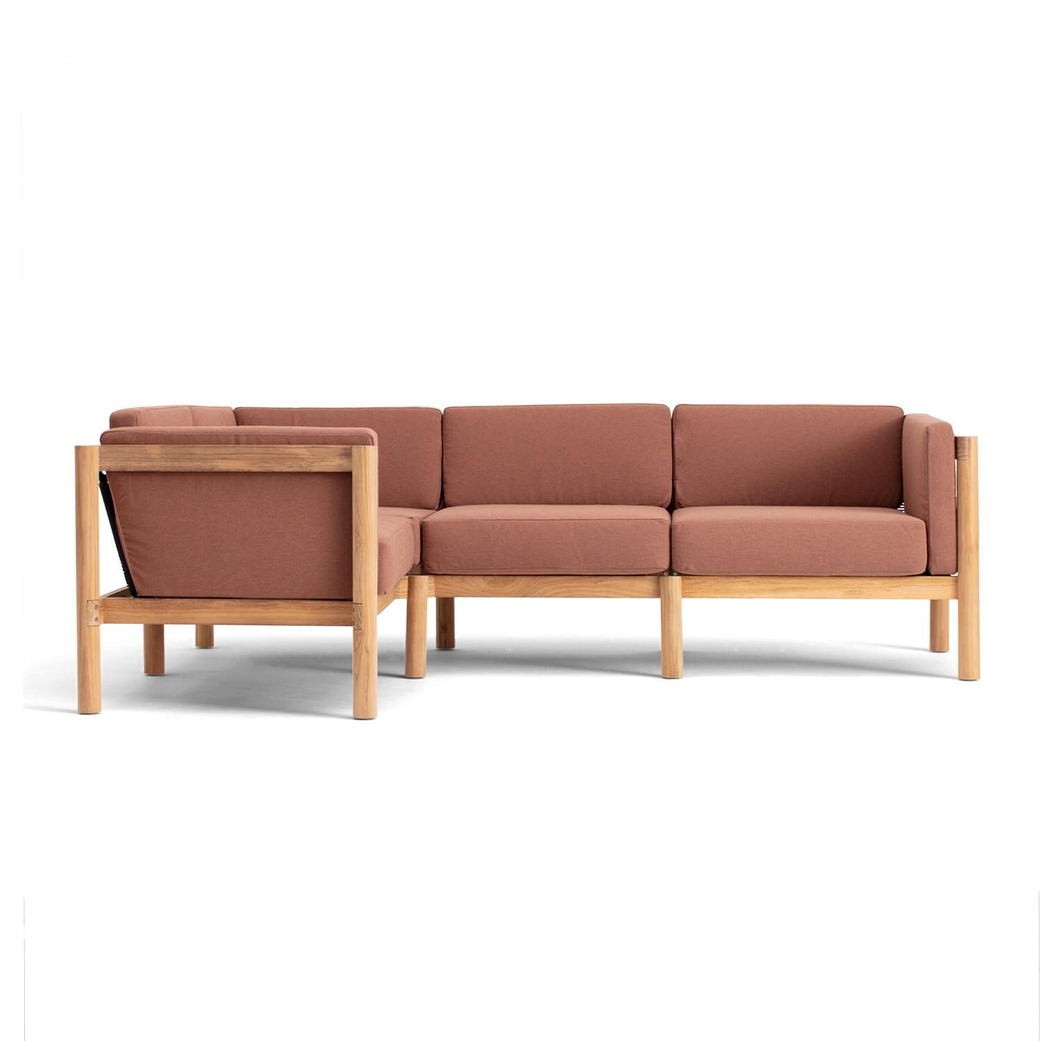 Neighbor SECT4 - RU 4 Piece Sectional W/ Sunbrella Cushion Arms - Front View thumbnail