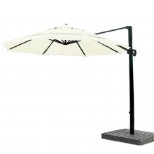 California Umbrella 11 Ft. Octagonal Aluminum Multi-Position Tilt Cantilever Patio Umbrella W/ Crank Lift & Aluminum Ribs - Bronze Frame / Sunbrella Canvas Natural Canopy image