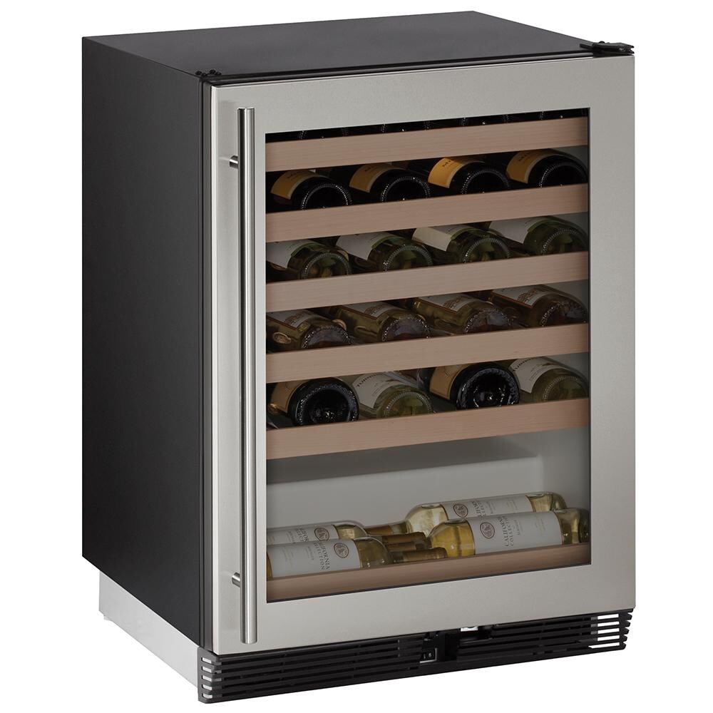 ULine 1000 Series 24Inch 48 Bottle BuiltIn Wine Captain With Analog Controls Stainless