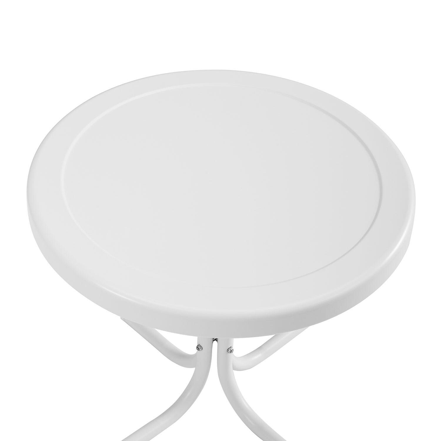 Ultimate Patio UP-32252WH 3Pc Retro Outdoor Chair Set in White Gloss W/ White Gloss Table - Table Top - Detail thumbnail