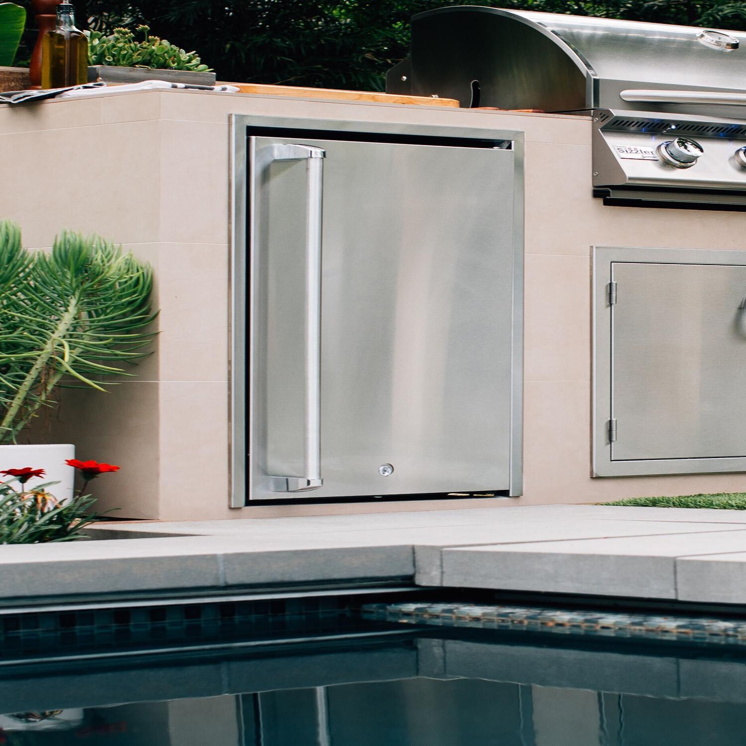 Summerset SSRFR-S2 4.5 Cu. Ft. Refrigerator with Upgraded SS Door - Lifestyle thumbnail