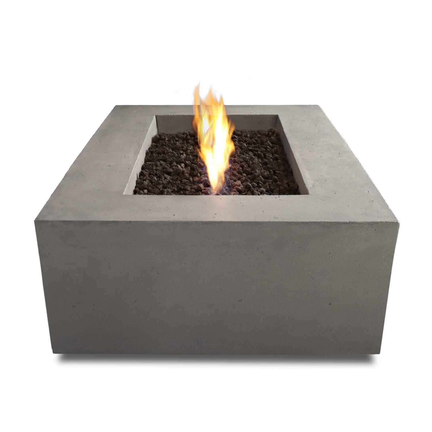 Real Flame Baltic 50-Inch Glacier Gray Fire Pit Table - End View thumbnail