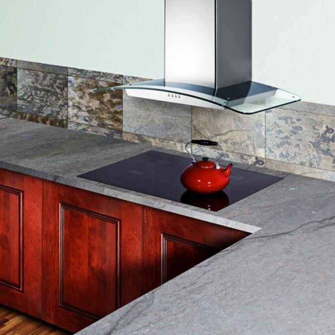 Summit Professional 36-Inch European 650 CFM Range Hood / Glass Canopy - SEH5636G - Shown in Kitchen thumbnail