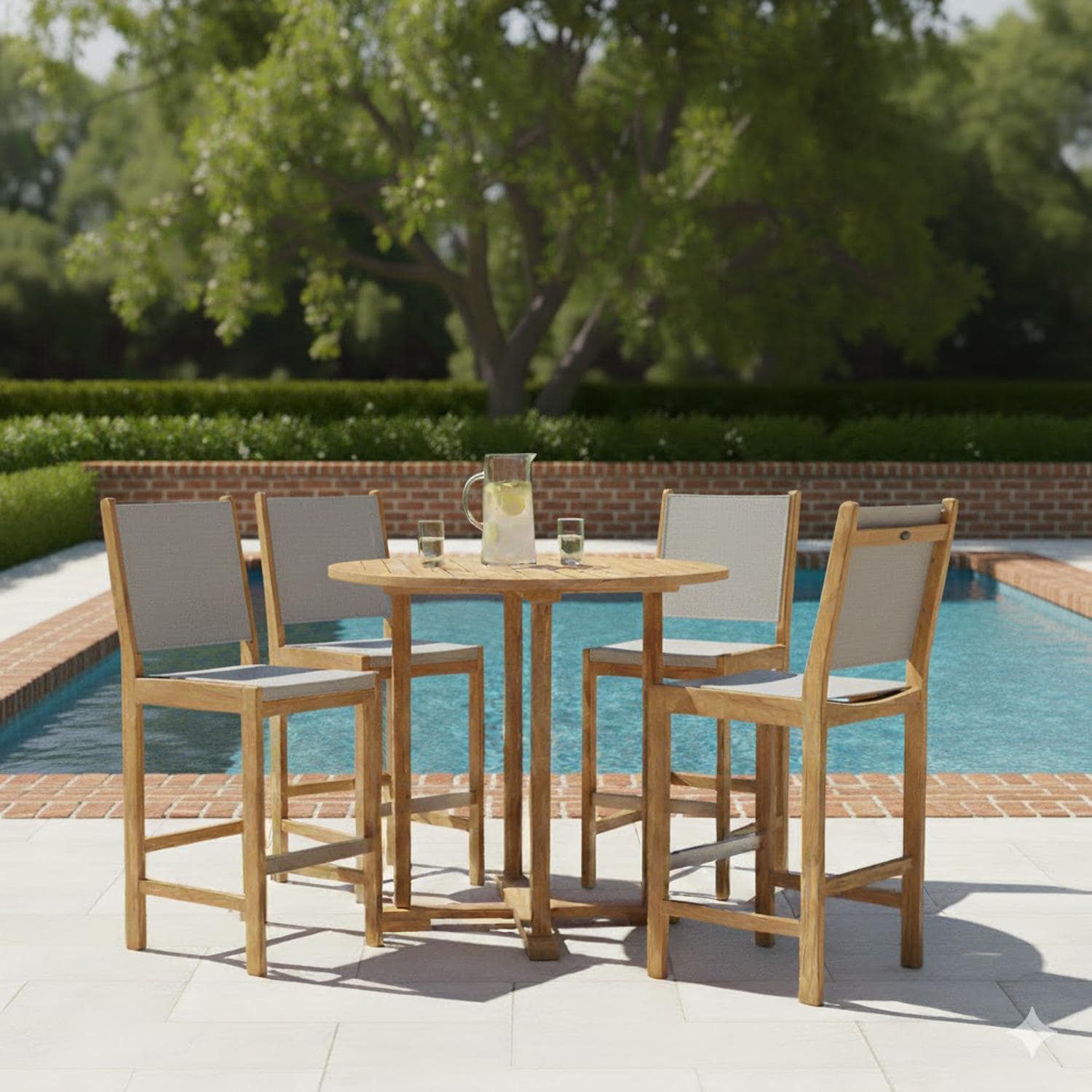 Royal Teak Collection Legacy 5 Pc Teak Bar Set in Gray - Set - Lifestyle thumbnail