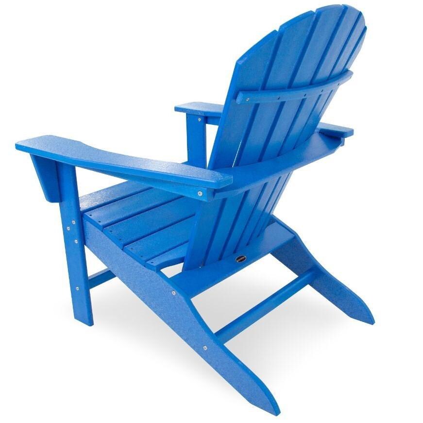 POLYWOOD South Beach Patio Adirondack - Pacific Blue - Back View thumbnail