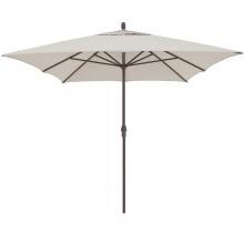 Treasure Garden 8 Ft. X 11 Ft. Rectangular Aluminum Patio Umbrella W/ Crank Lift - Bronze Frame / Sunbrella Cast Ash Canopy