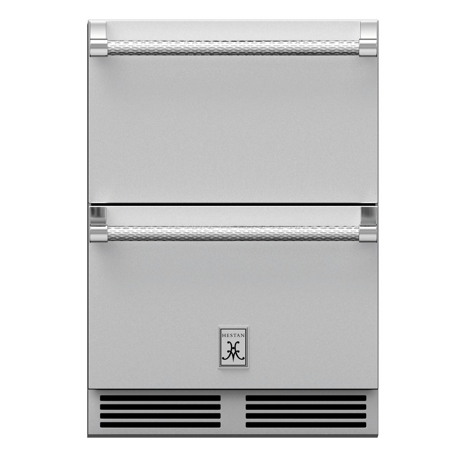 Hestan 24-Inch 5.2 Cu. Ft. Outdoor Rated Refrigerator and Freezer Drawer with Lock - GRFR24