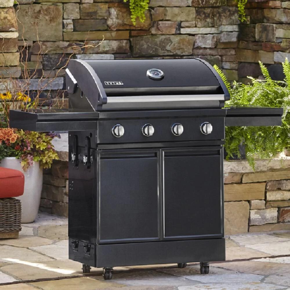 TYTUS Black Stainless Steel 4-Burner Propane Gas Grill - T400SSBLP-0.0.0 - Black Stainless Steel Grill - Lifestyle thumbnail