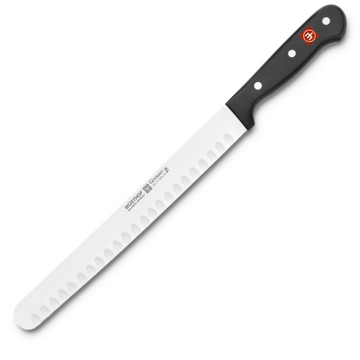 Wusthof Gourmet 10Inch Hollow Edge Roast Beef Slicing Knife BBQGuys