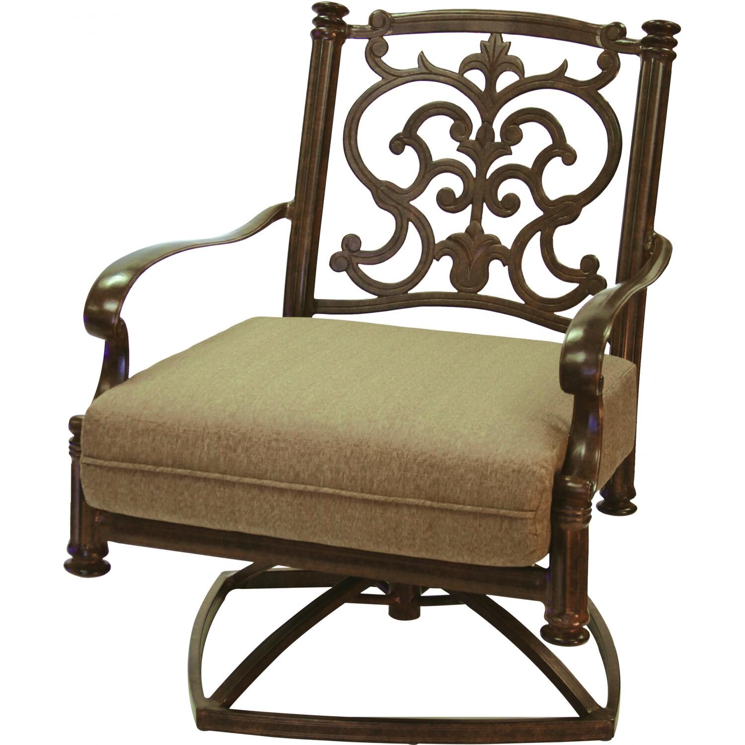 Darlee Santa Barbara Deep Seating Patio Swivel Rocker - Antique Bronze thumbnail